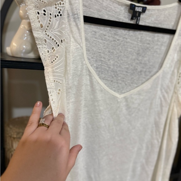 Paige White Lace Sleeve Blouse - Picture 3 of 7